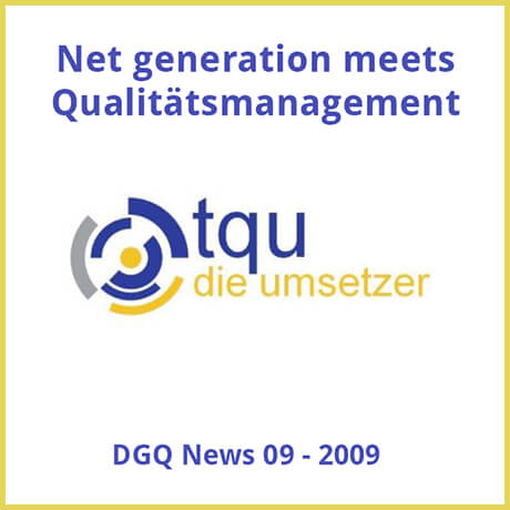 DGQ News 09-2009 Net generation meets Qualitätsmanagement